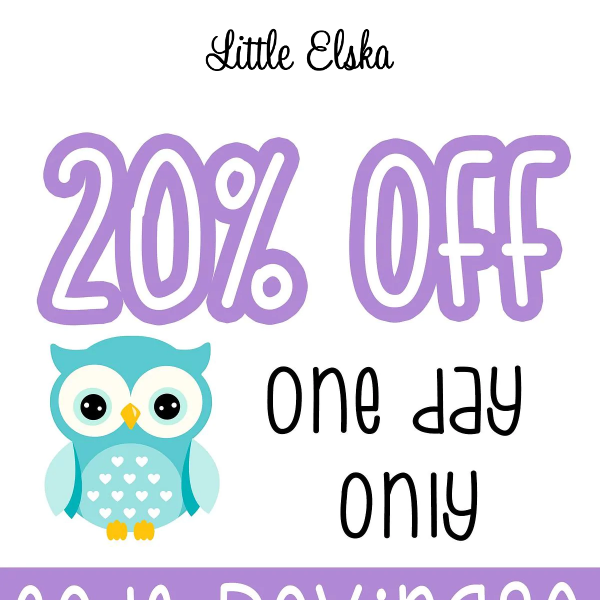 Boxing Day at Little Elska - 20% off the ENTIRE WEBSITE