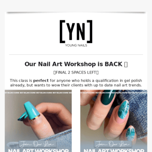 🚨 LAST CHANCE - 2 Spaces Left on our Nail Art Workshop 😍