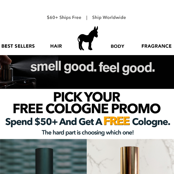 LAST CHANCE - Pick Your Free Cologne!