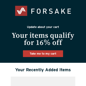 Take 16% off the items in your cart