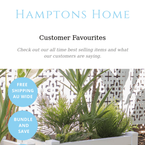 ⭐⭐⭐⭐⭐  Our 5 star Hamptons inspired bestsellers