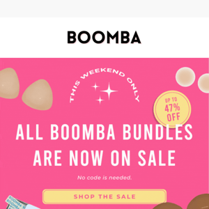 Did someone say up to 47% OFF ALL BOOMBA Bundles?! 🤩