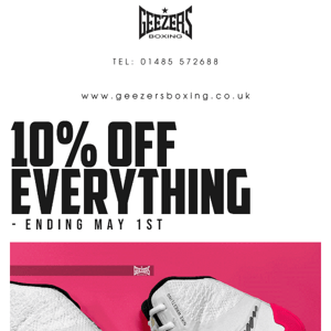 QUICK! Our 10% sale is due to end soon..