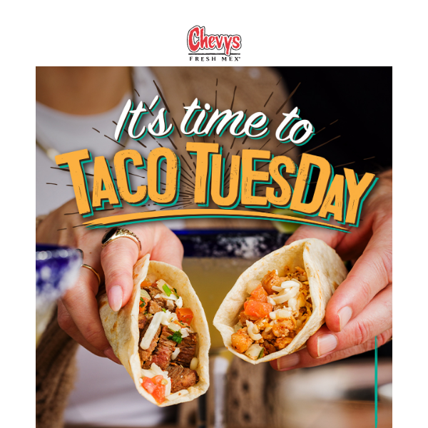 Fiesta with Us at $3 Taco Tuesday!