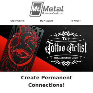 Get Ink-spired: Top Tattoo Artist Metal Business Cards!