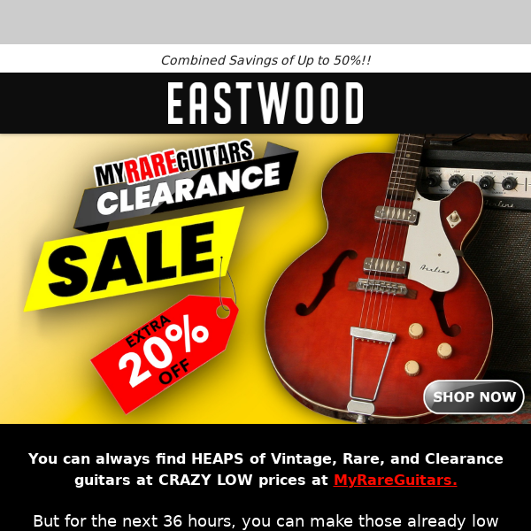 Eastwood Guitars - Latest Emails, Sales & Deals