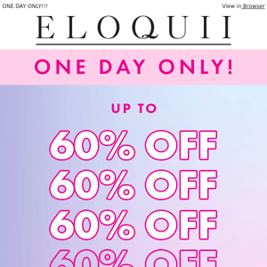 Up to 60% off today!!!!!!!