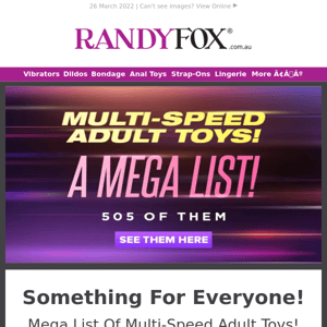 Multi-Speed Adult Toy Mega List 😎