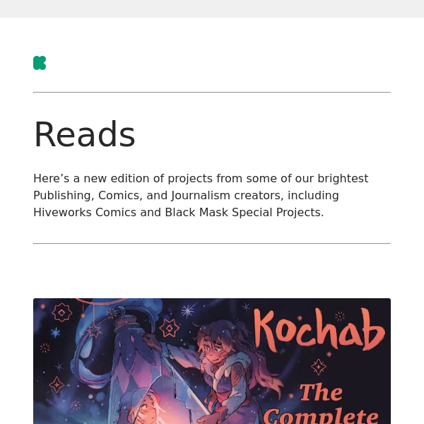 New in Publishing: Kochab - The Complete Edition