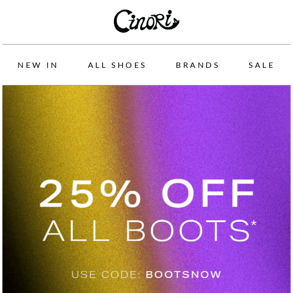 FINAL HOURS | 25% Off Boots