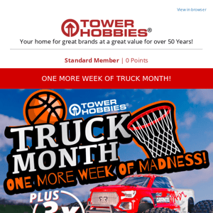 AND ONE... More Week of Truck Month! This is MADNESS! + Earn 3X Points Today Only!