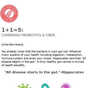 1+1=5 | The Power of Probiotics and Fiber TOGETHER