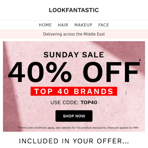 40% Off 🚨 Top 40 Brands