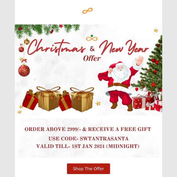 Hi Swtantra , Swtantra Santa is sending a magical gift your way! 🎅🏻🎀