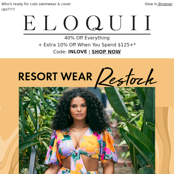 Restock Alert: Resort wear! 🌴