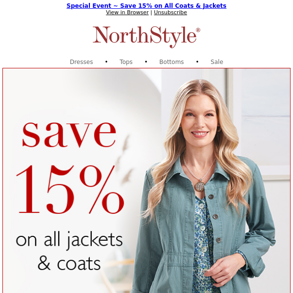 Get Cozy with Fashion, Style & 15% Off Jackets & Coats!