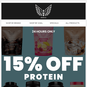 15% Off Protein Powder & Creatine on NOW! 💪