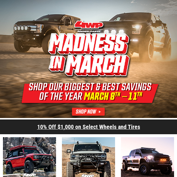 🚨 Huge Clearance Discounts: Up to 75% Off on Wheels, Lighting, Suspension, Bumpers, and More!