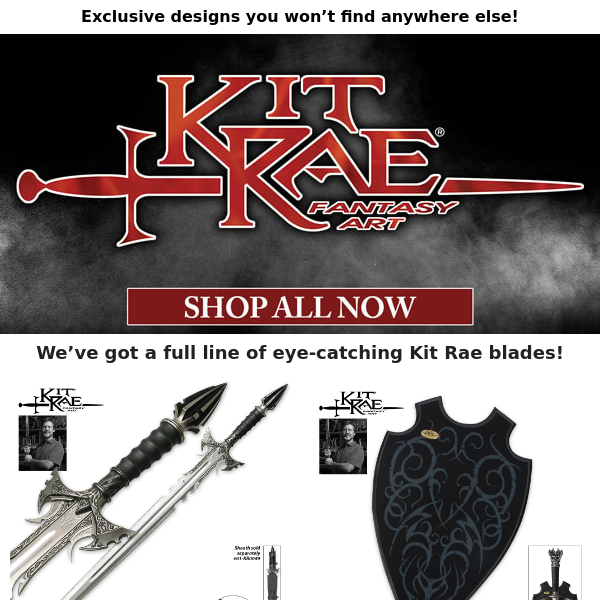 Kit Rae fantasy knives are legendary the world over among collectors.