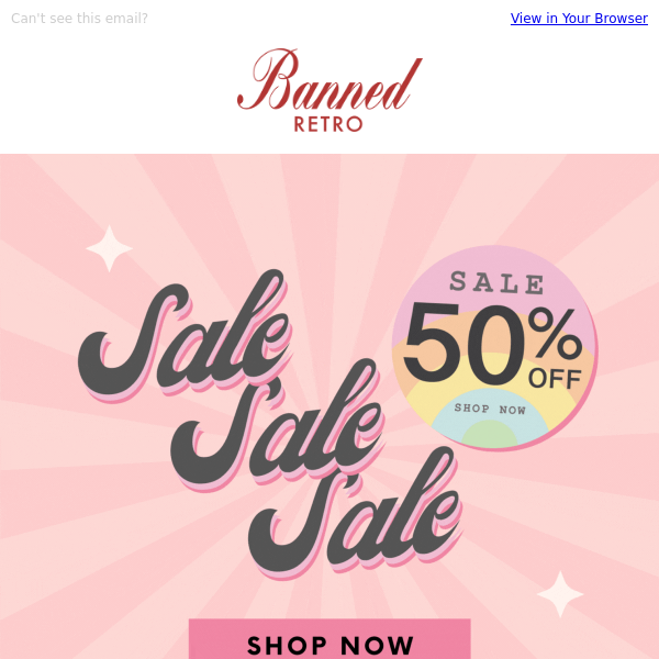 Save 50% All Weekend!