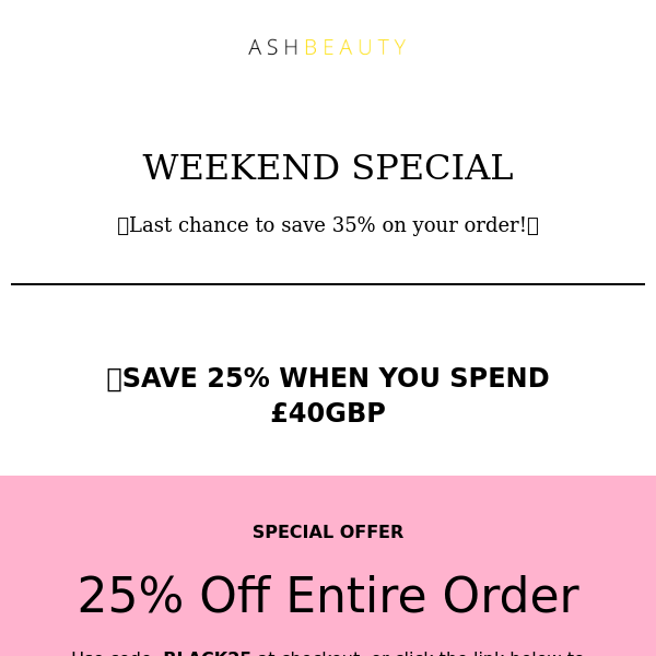 WEEKEND SALE! 🛍️ LIMITED TIME ONLY⏳