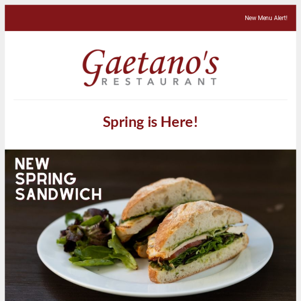 Meet Our New Spring Sandwich!