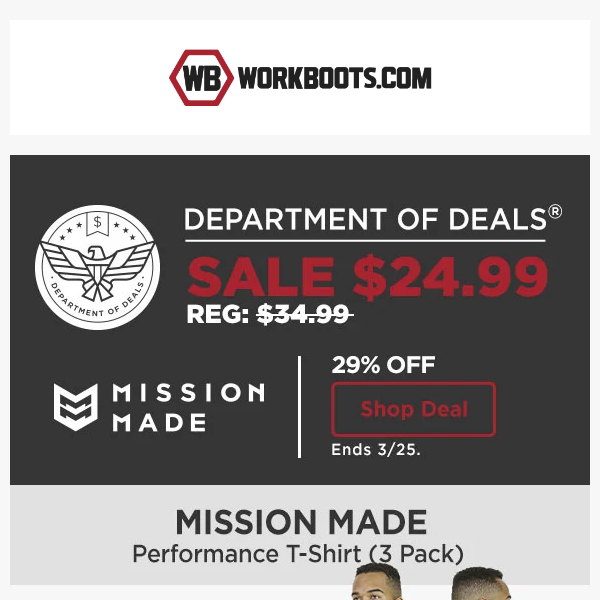 DOD: 3 for $24.99 Mission Made Tees (ACT FAST!)