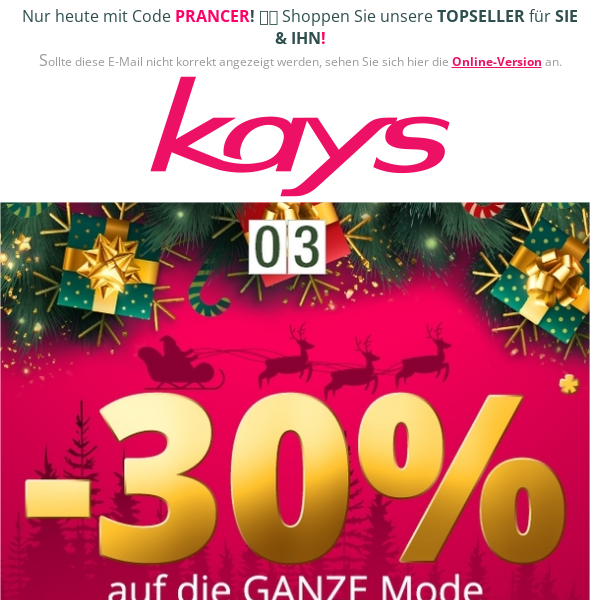 -30% auf die GANZE Mode 🎁