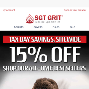 Tax Day Savings! 15% off sitewide!