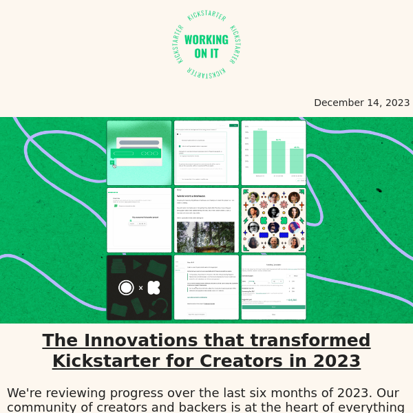Year in Review: The Innovations That Shaped Kickstarter in 2023