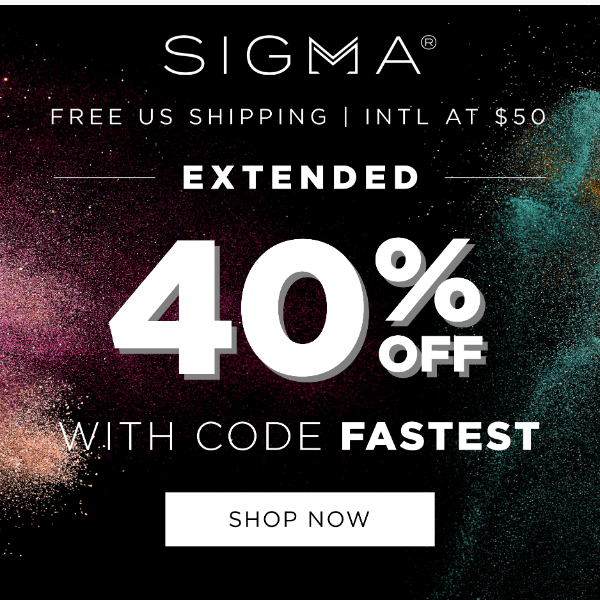 EXTENDED! 40% OFF + FREE Shipping