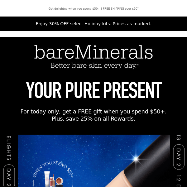 Bare Minerals, open for a gift