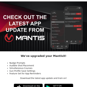 More MantisX app updates available now!