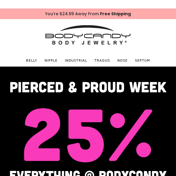 45% OFF During our Pierced & Proud Sale