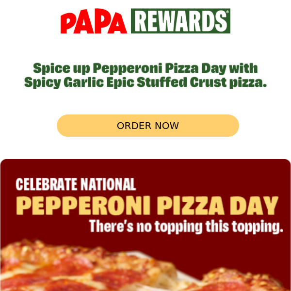 Celebrate National Pizza Day with Papa Johns