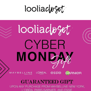 Cyber Monday is HERE..Brace yourselves!!👊🥳Receive a GUARANTEED GIFT upon any purchase from Maybelline New York, L'Oréal Paris, Essie and Garnier!!😍💃Are you ready to get all pampered up!!😱🔥💄