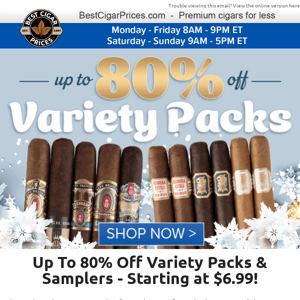 📺 Up To 80% Off Variety Packs & Samplers 📺