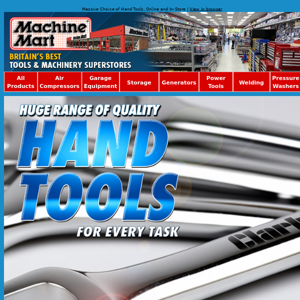 Huge Range of Hand Tools In-Store and Online