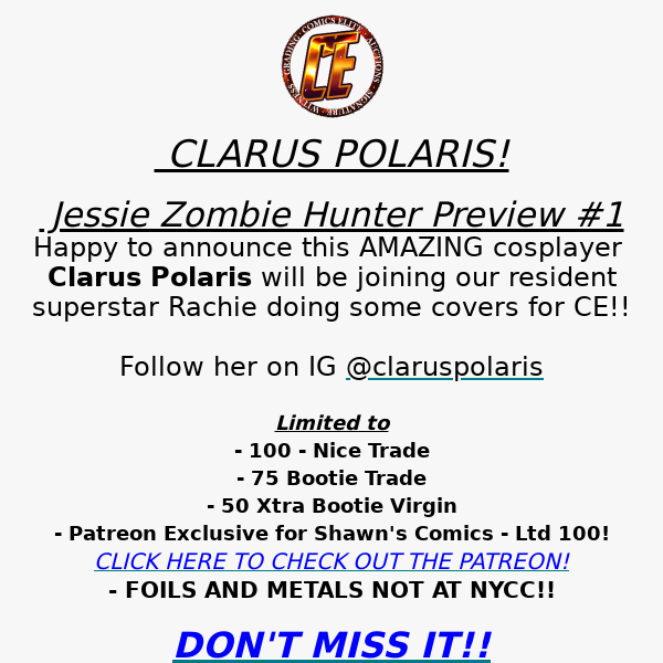 NEW NYCC COSPLAY ANNOUNCEMENT! CLARUS POLARUS SET REVEALED!