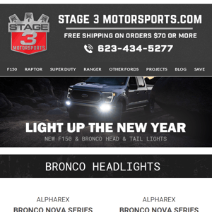 New Headlights & Taillights for F150 & Bronco!