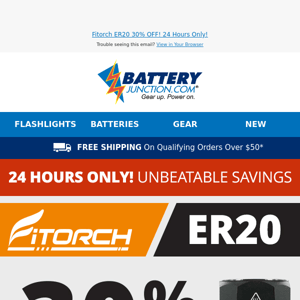 Hurry! Only 24 Hours Left to Save 25% on Fitorch! - Battery Junction