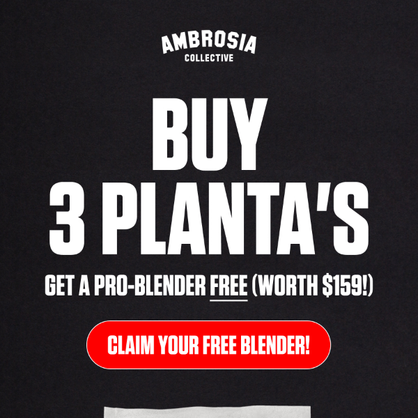 Buy 3 bags of Planta, get a FREE Blender!