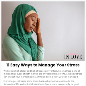 Stressed Out? Here's 11 Easy Ways to Manage your Stress ❤️