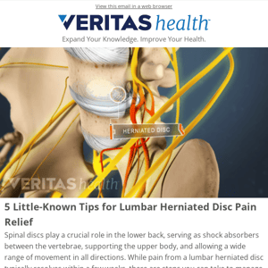 5 Little-Known Tips for Lumbar Herniated Disc Pain Relief