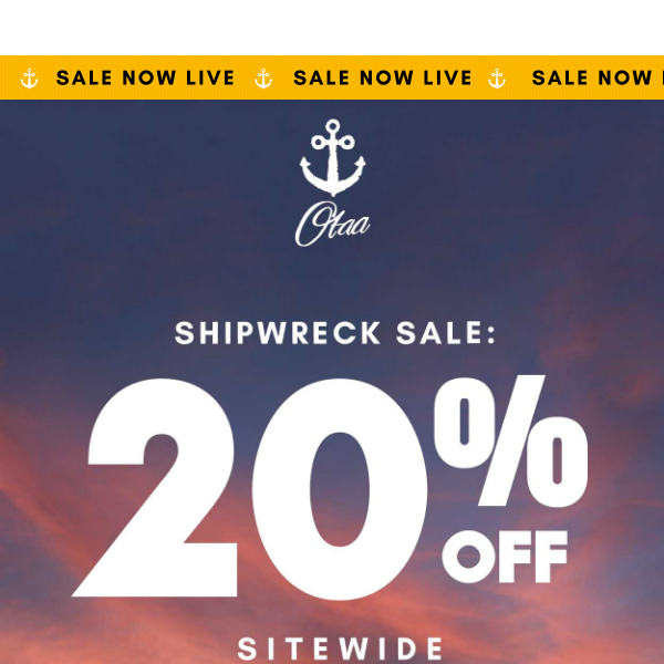 20% OFF SITE-WIDE