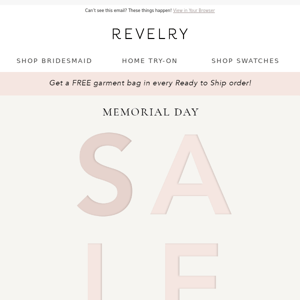 Memorial Day sale starts NOW!