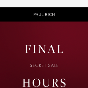 ⚠️ FINAL HOURS: Extra 15% off on all sale items