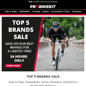 Top 5 Brands Sale! One day only!