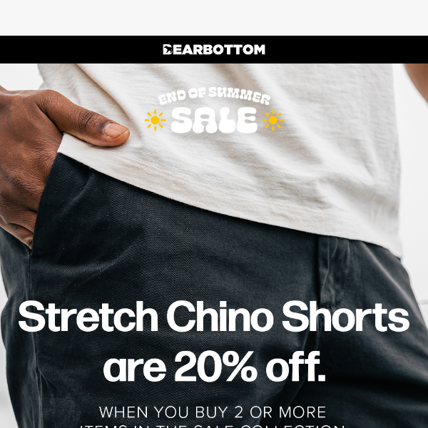 Stretch Chino Shorts on SALE