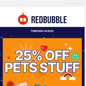 🐶 25% off pets stuff 🐱